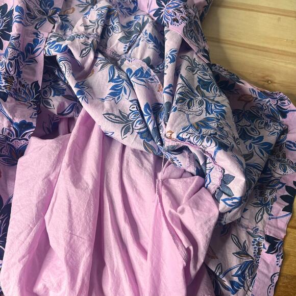 J. Crew Factory Women's Square Neck Floral Midi Dress Size 8P Flutter Sleeve - Picture 10 of 11